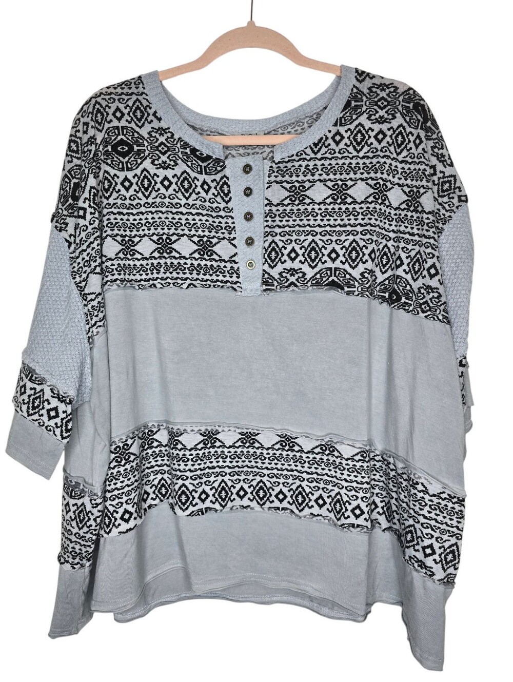 Pol oversized, bohemian-style blouse